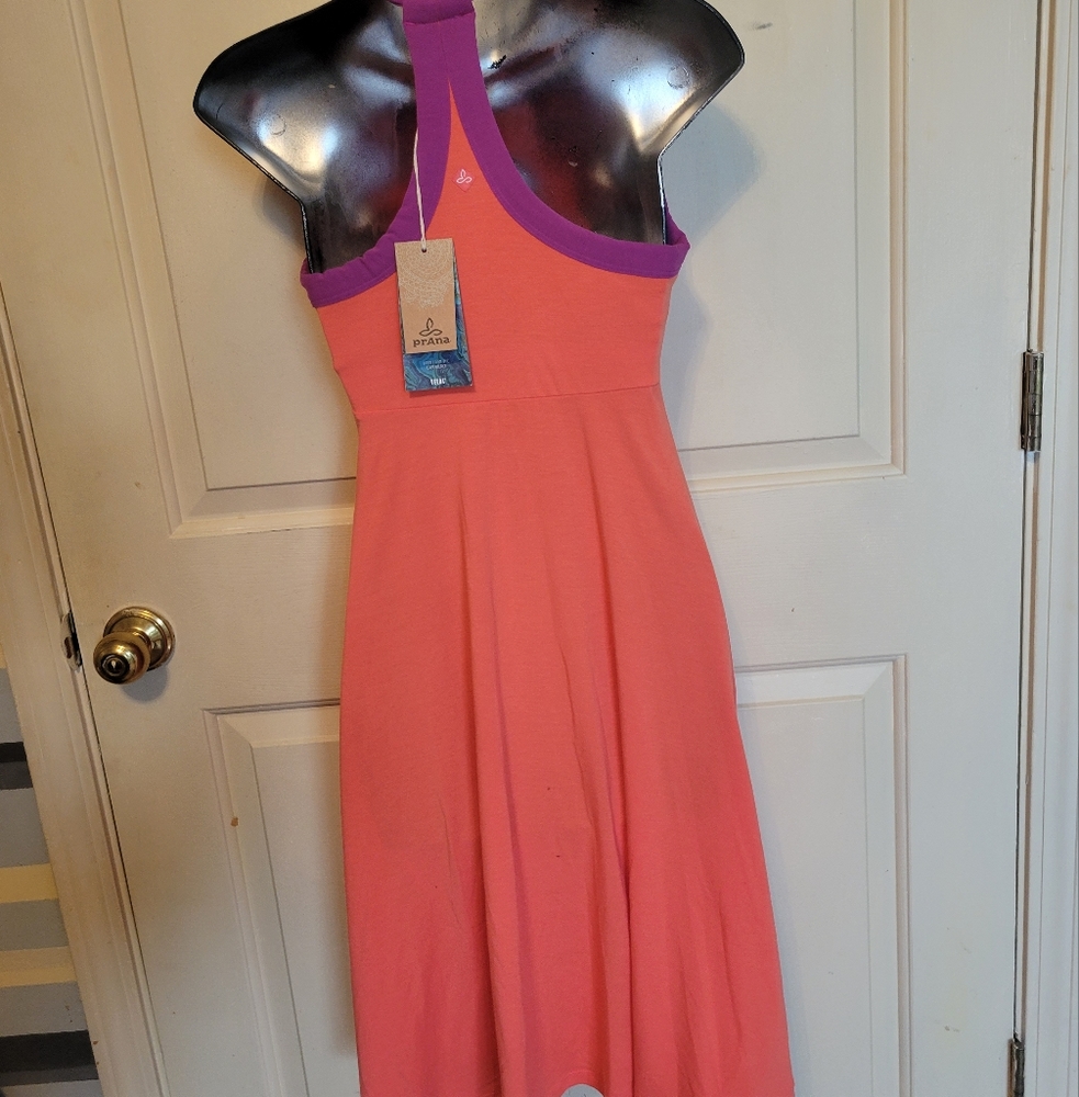 prana neon orange cali dress - Picture 6 of 14